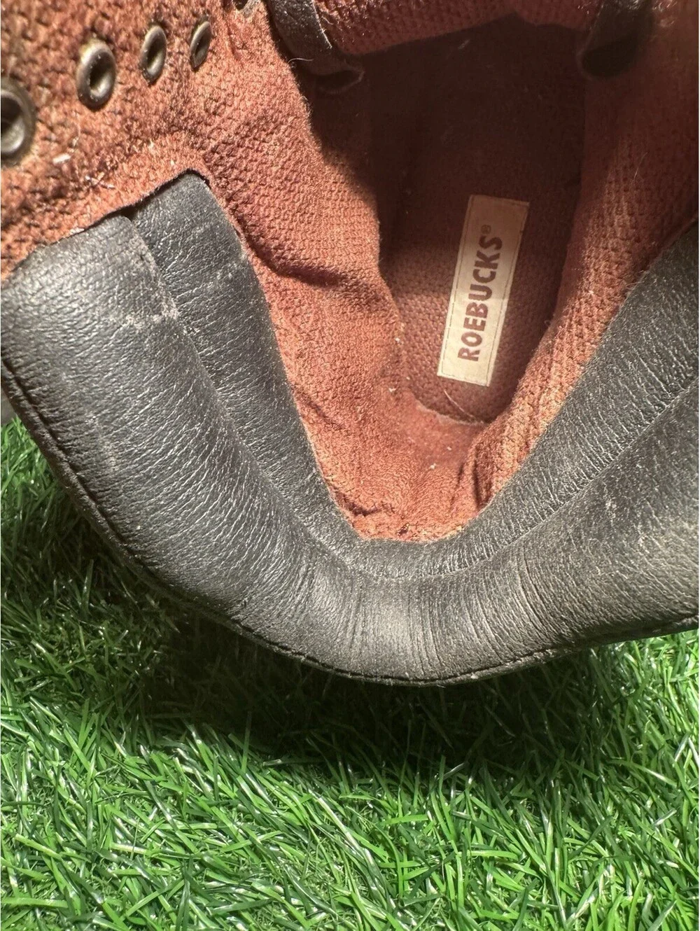Vintage Sears Roebucks Work Boots Mens 10 D Leather Brown Lug Sole Style 86909